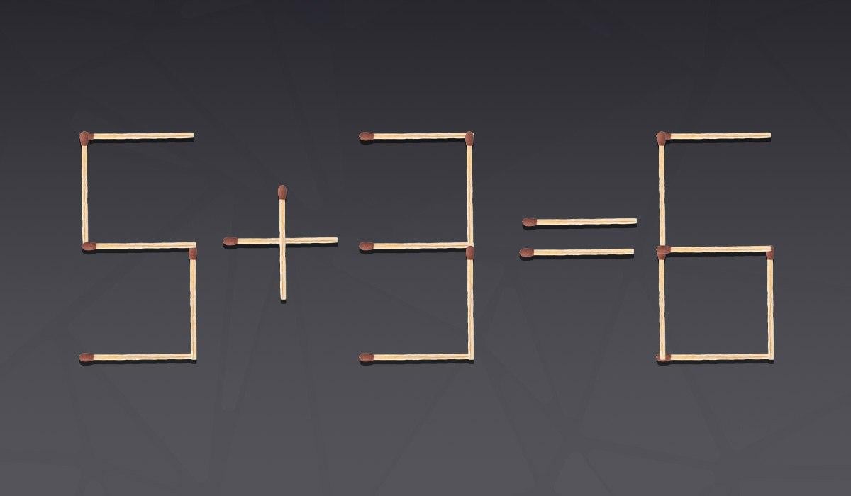 Väga raske mõistatus: peate liigutama ainult ühte tikku