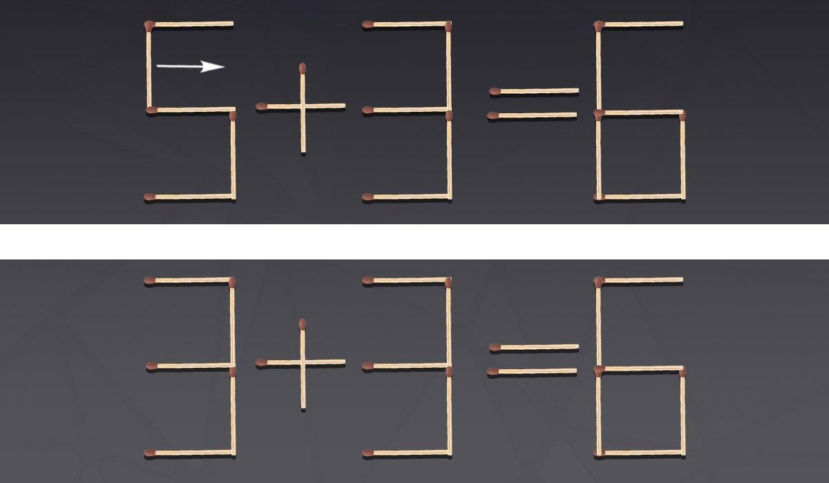 Väga raske mõistatus: peate liigutama ainult ühte tikku